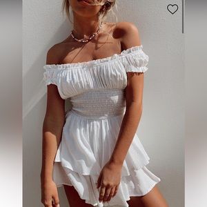 Princess Polly Love Galore Romper in White size 0